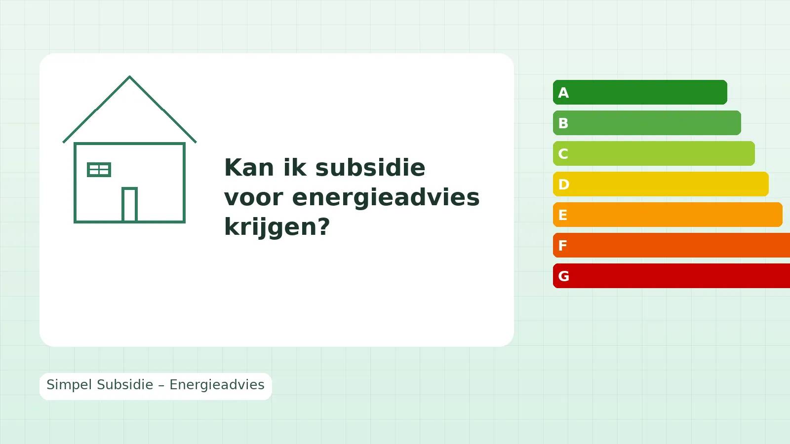 Kan ik subsidie voor energieadvies krijgen?